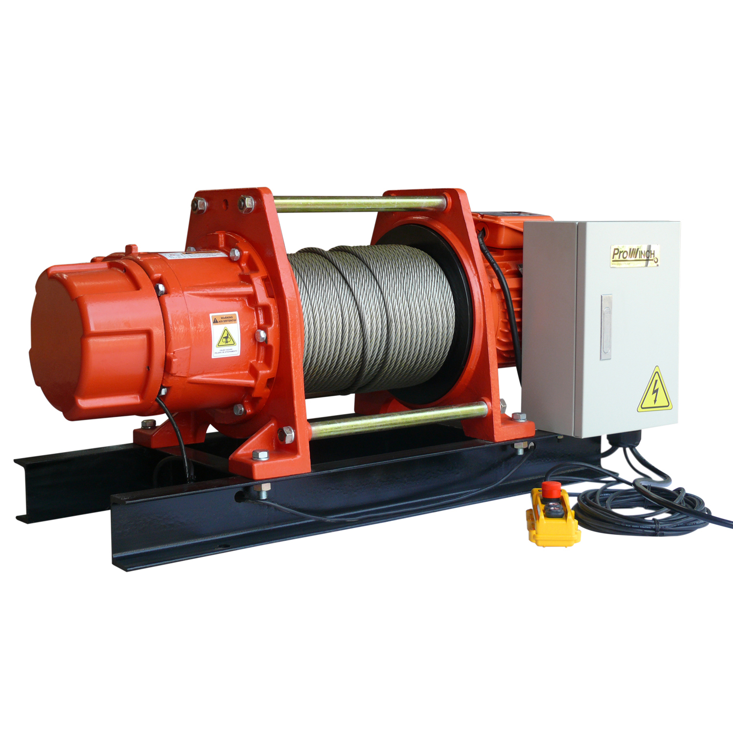 Prowinch 3500 lb Industrial Electric Winch Heavy Duty with Wire Rope 220/240V (1.75 Ton)