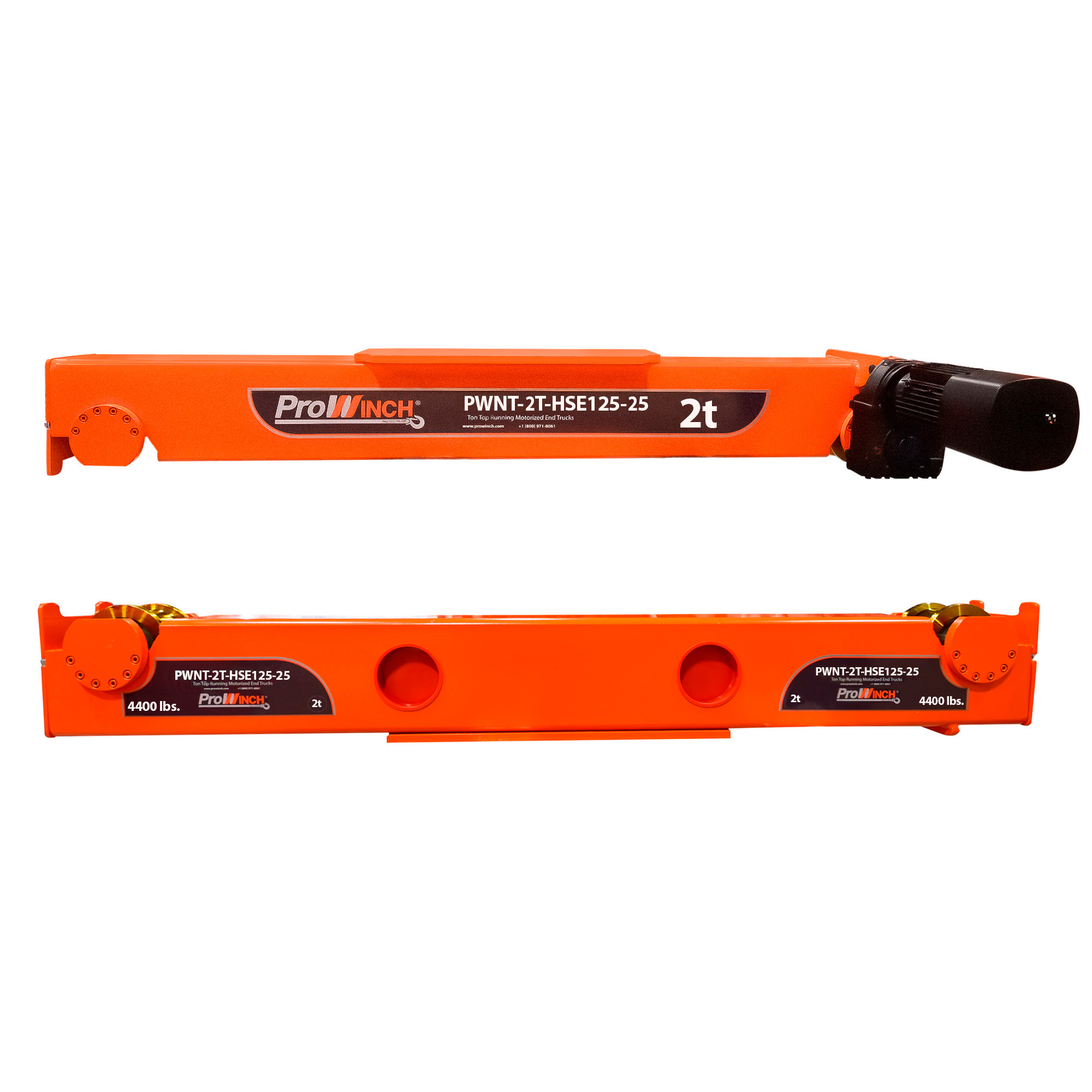 Prowinch 2 Ton Top Running Motorized End Trucks Single Girder up to 57ft Span 220/440V 3P