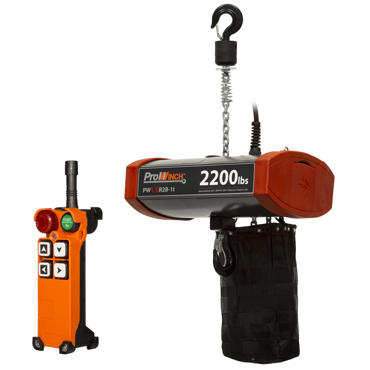 Prowinch 1 Ton Entertainment Stage Hoist 2000 lbs. 82 ft lifting height 220V 3 Phase Wireless