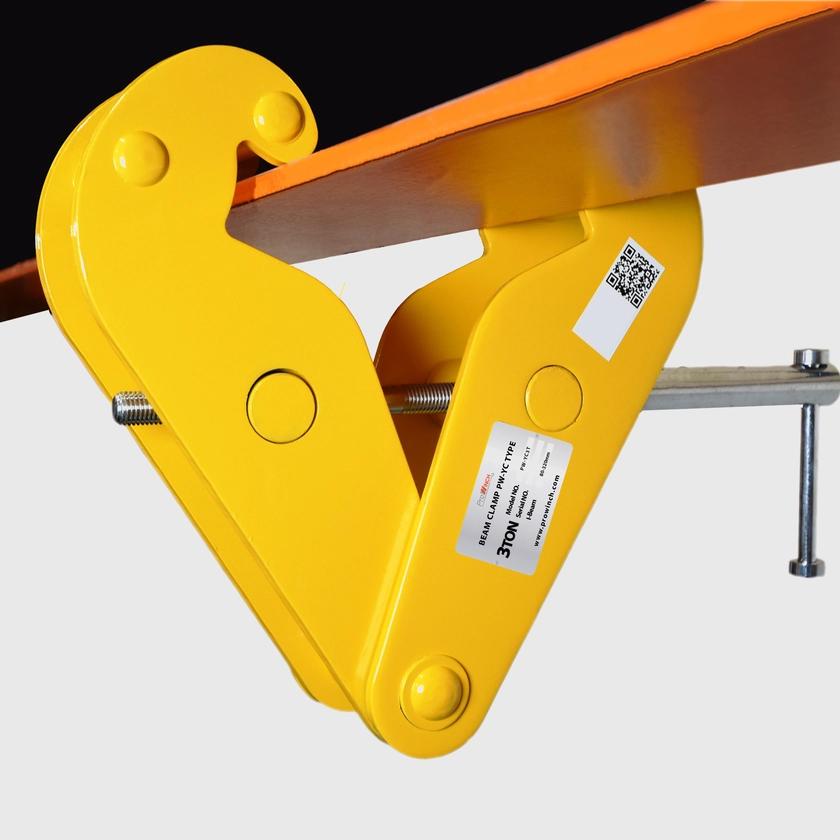 prowinch PW-YC030 3 Ton Heavy Duty Beam Clamp 3 in - 12.5 in Jaw Capacity