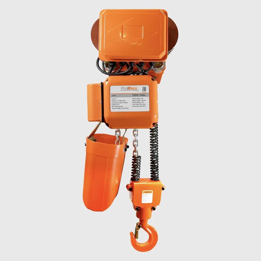 1 ton 2200 lb 110~120V 1 Speed Electric Chain Hoist Power Trolley