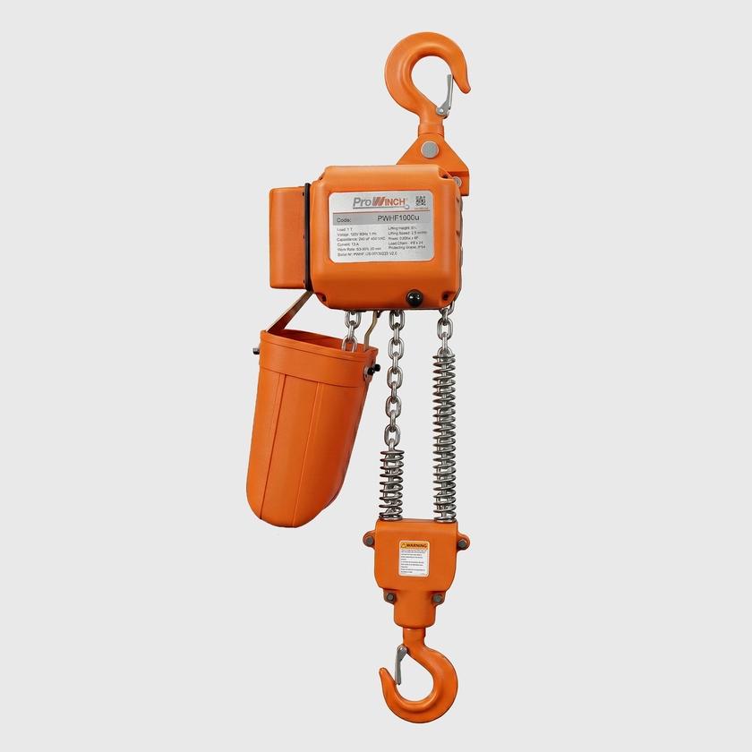 1 ton 2200 lb 110~120V 1 Speed Electric Chain Hoist 20 ft. G80