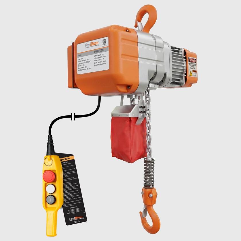【ケンズスクラッチ】biggest-pipechain-brace B30 1/2 ton 1100 lb 110~120V 1 Speed Electric Chain Hoist 20ft. G80