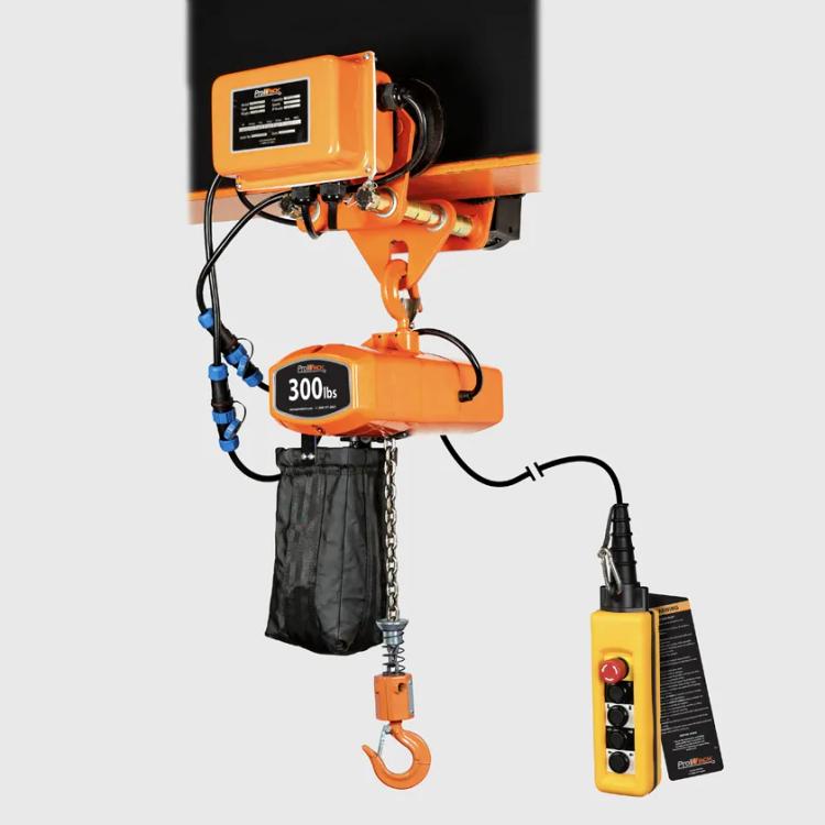 300 lb 110~120V 1 Speed Mini Electric Chain Hoist Power Trolley 15