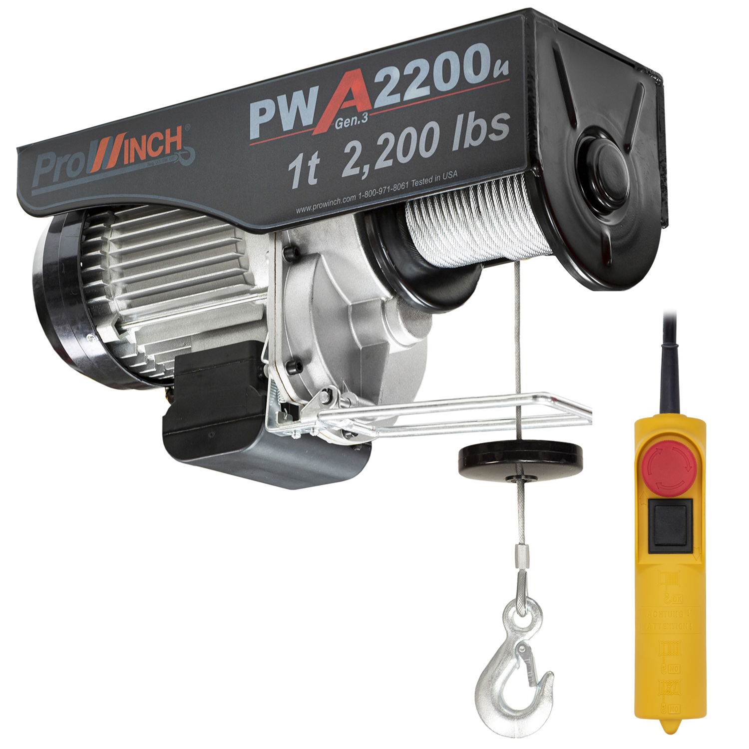 Winch Malacate 600 Kg Winche Izaje Industrial Light Duty 220V 50/60HZ 1  Phase - Prowinch Chile SPA