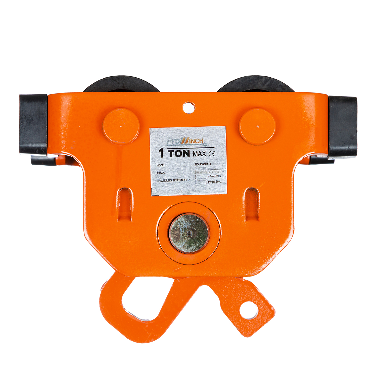 Prowinch 1 Ton I Beam Manual Pushing Trolley with rubber bump stops