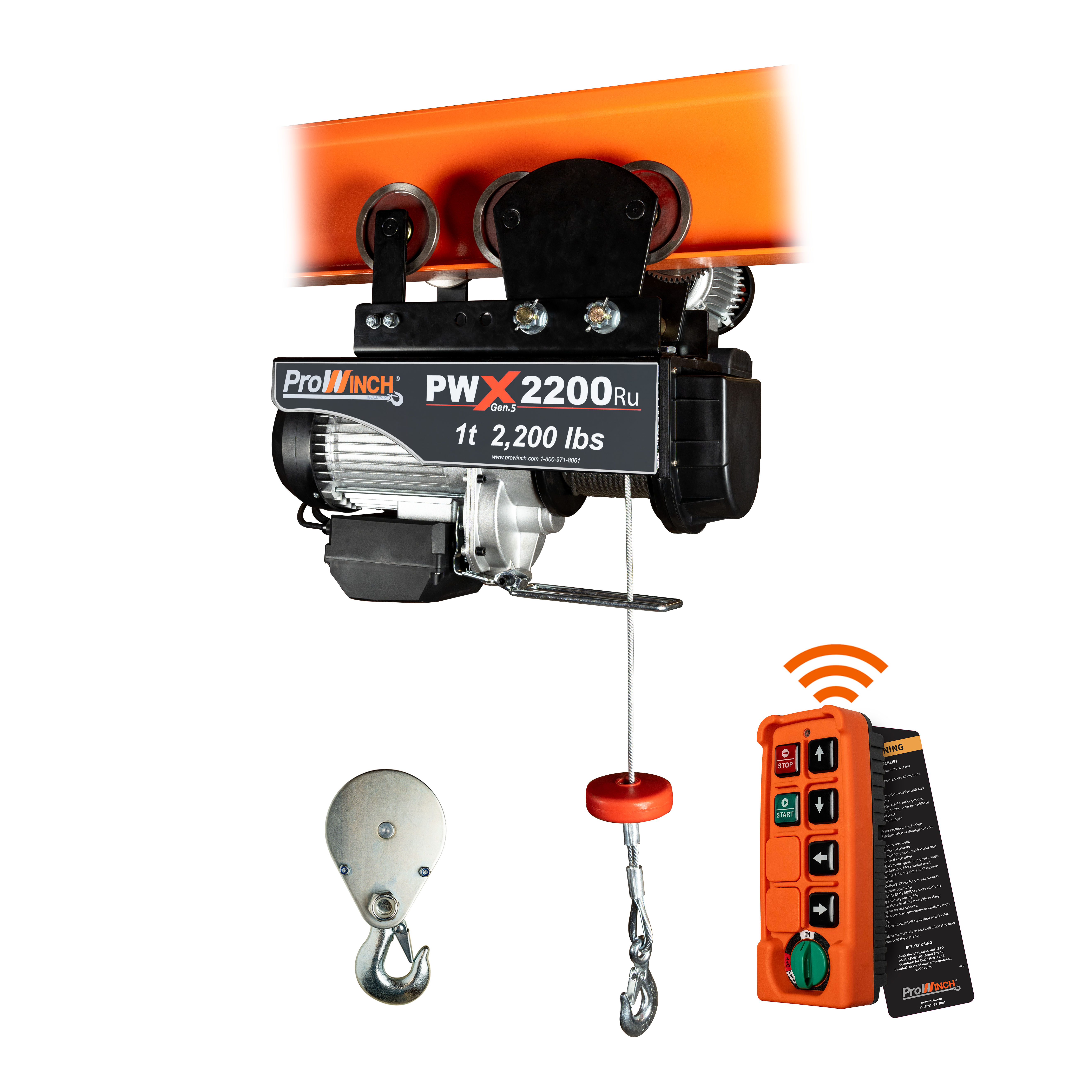 Partsam 2200lbs Automatic Lift Electric Cable Hoist with Wireless Remote  Control 120V Overhead Crane Garage Ceiling Pulley Winch w Towing Strap,  Electric Wire Rope Hoist, 38ft Lifting Height : : Industrial 